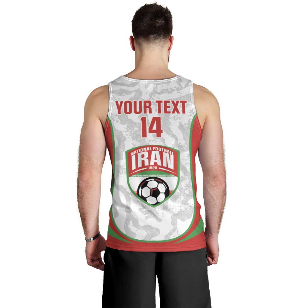 Iran Football Custom Men Tank Top Come On Team Melli Cheetah - Wonder Print Shop