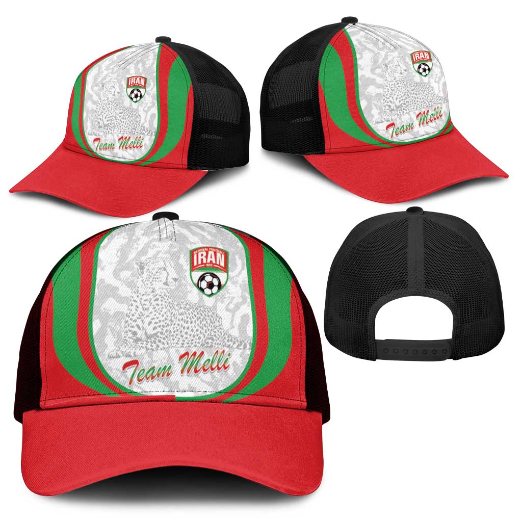 Iran Football Mesh Trucker Cap Come On Team Melli Cheetah - Wonder Print Shop