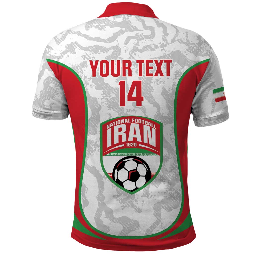 Iran Football Custom Polo Shirt Come On Team Melli Cheetah - Wonder Print Shop