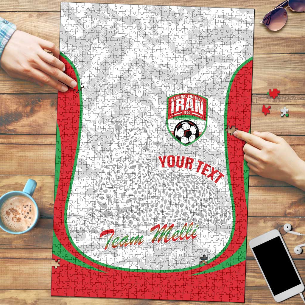 Iran Football Custom Puzzle Come On Team Melli Cheetah - Wonder Print Shop