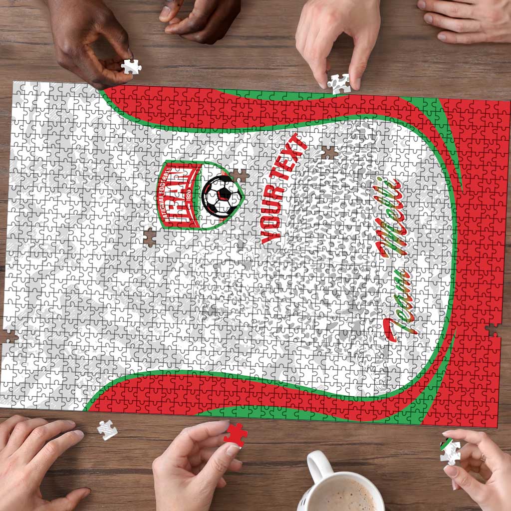 Iran Football Custom Puzzle Come On Team Melli Cheetah - Wonder Print Shop