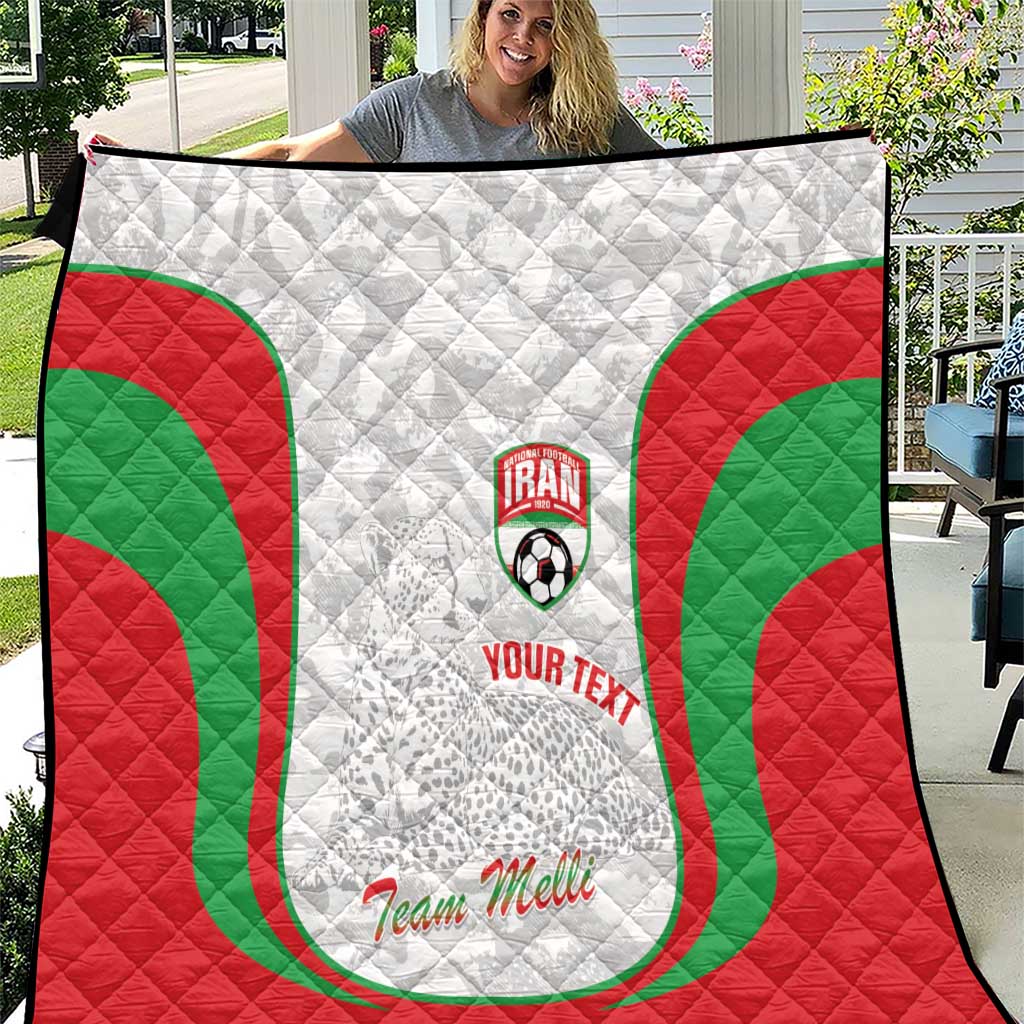 Iran Football Custom Quilt Come On Team Melli Cheetah - Wonder Print Shop