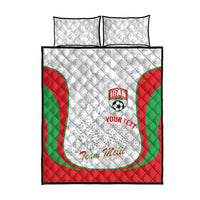 Iran Football Custom Quilt Bed Set Come On Team Melli Cheetah - Wonder Print Shop