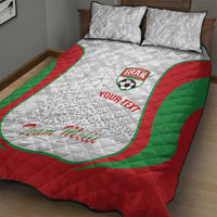 Iran Football Custom Quilt Bed Set Come On Team Melli Cheetah - Wonder Print Shop