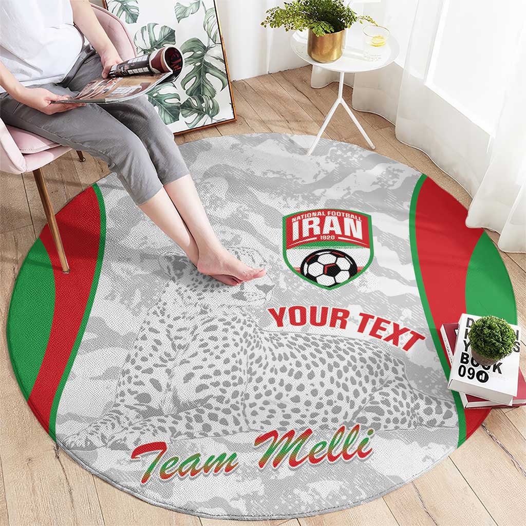 Iran Football Custom Round Carpet Come On Team Melli Cheetah - Wonder Print Shop