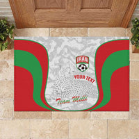 Iran Football Custom Rubber Doormat Come On Team Melli Cheetah - Wonder Print Shop