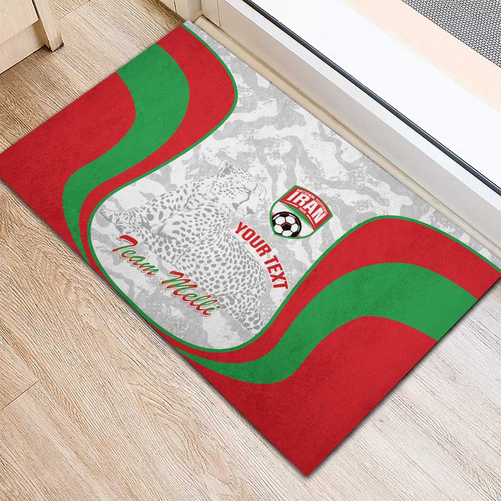Iran Football Custom Rubber Doormat Come On Team Melli Cheetah - Wonder Print Shop