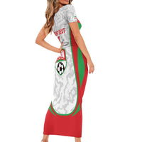 Iran Football Custom Short Sleeve Bodycon Dress Come On Team Melli Cheetah - Wonder Print Shop