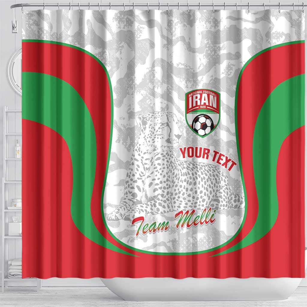 Iran Football Custom Shower Curtain Come On Team Melli Cheetah - Wonder Print Shop