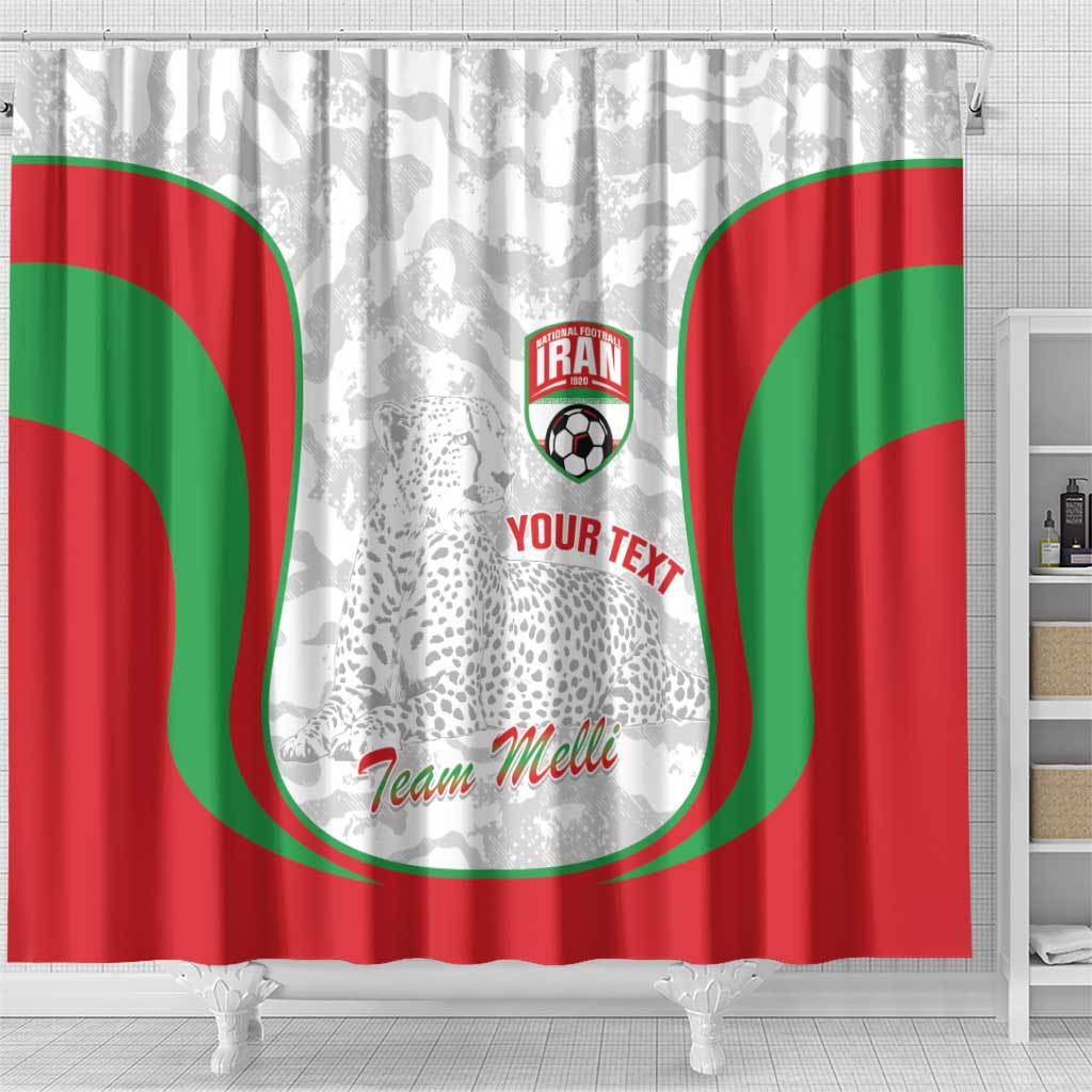 Iran Football Custom Shower Curtain Come On Team Melli Cheetah - Wonder Print Shop