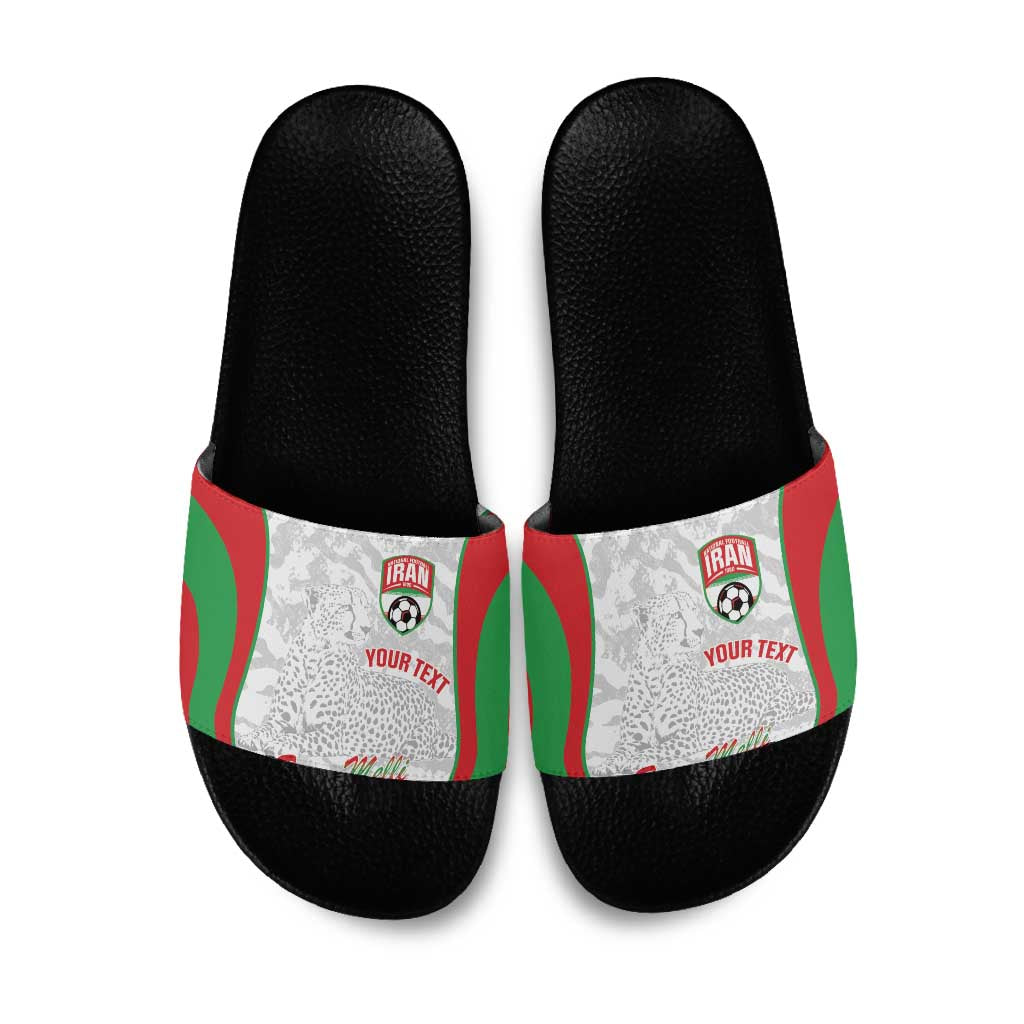 Iran Football Custom Slide Sandals Come On Team Melli Cheetah - Wonder Print Shop