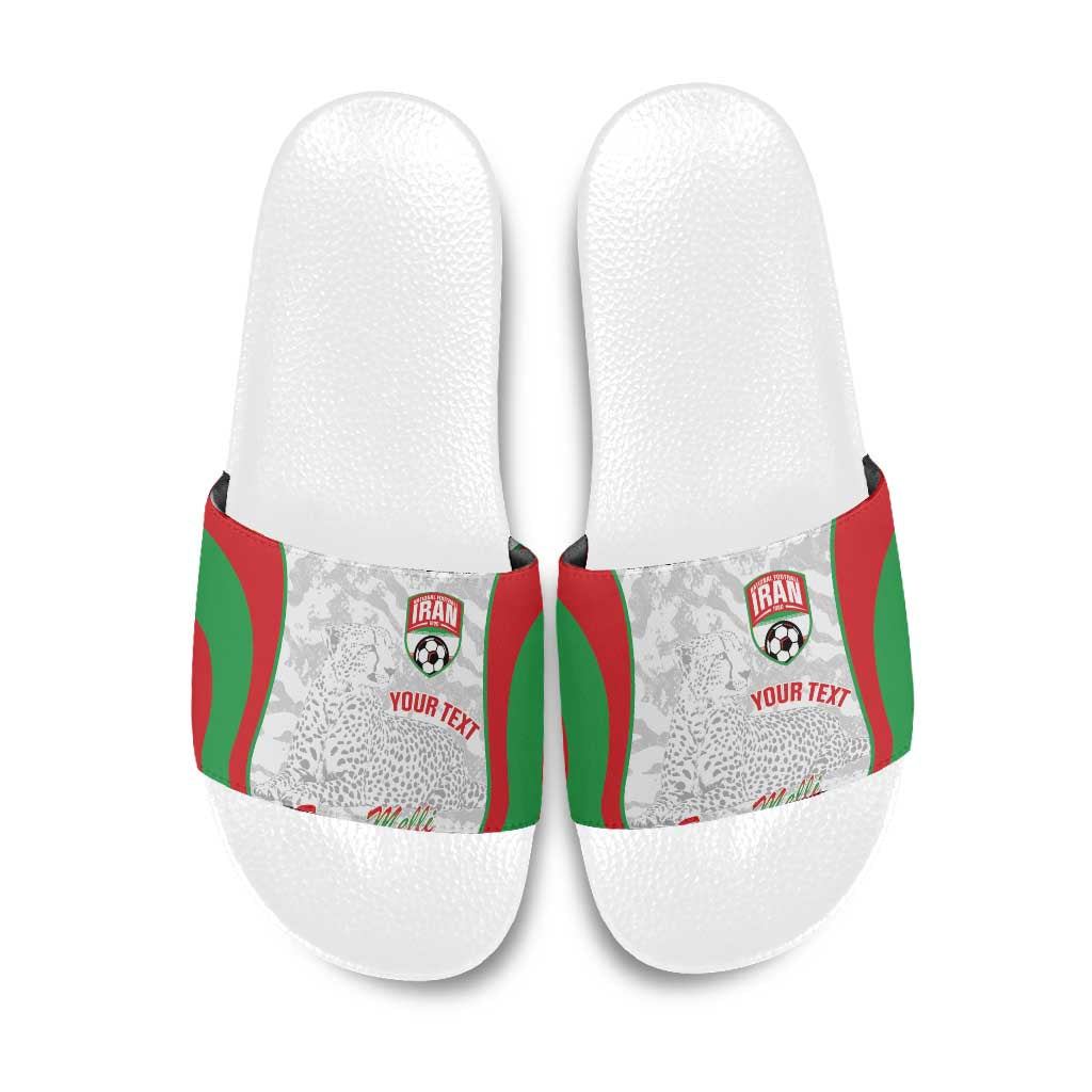 Iran Football Custom Slide Sandals Come On Team Melli Cheetah - Wonder Print Shop