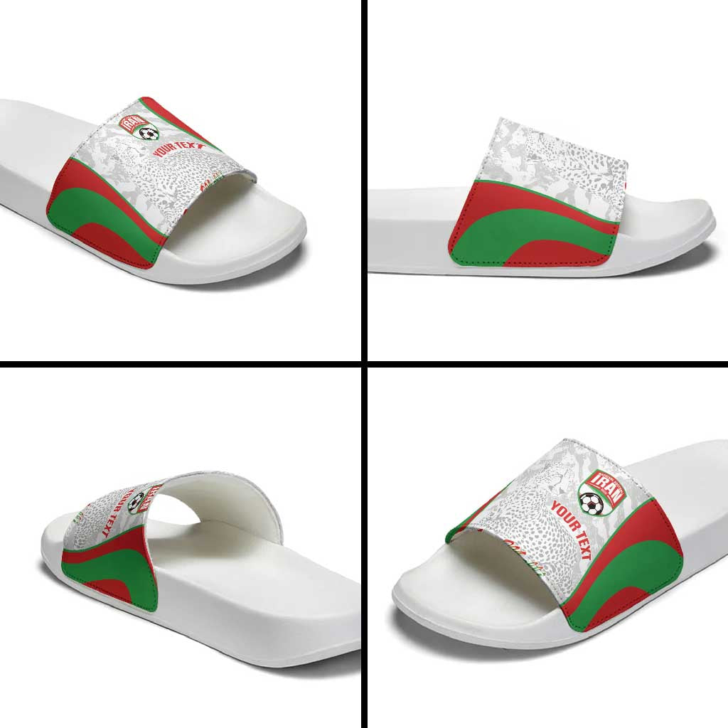 Iran Football Custom Slide Sandals Come On Team Melli Cheetah - Wonder Print Shop