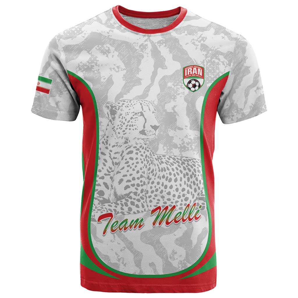 Iran Football Custom T Shirt Come On Team Melli Cheetah - Wonder Print Shop