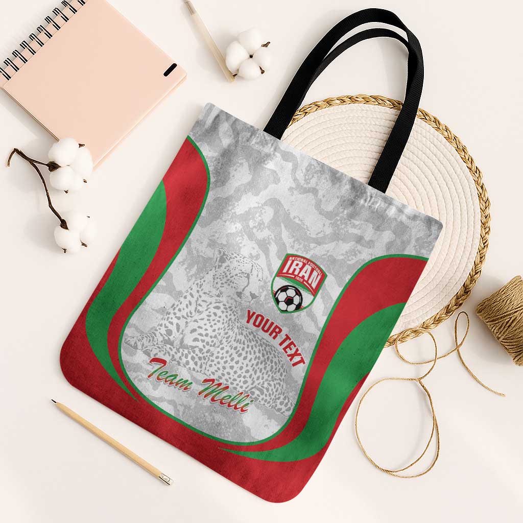 Iran Football Custom Tote Bag Come On Team Melli Cheetah - Wonder Print Shop