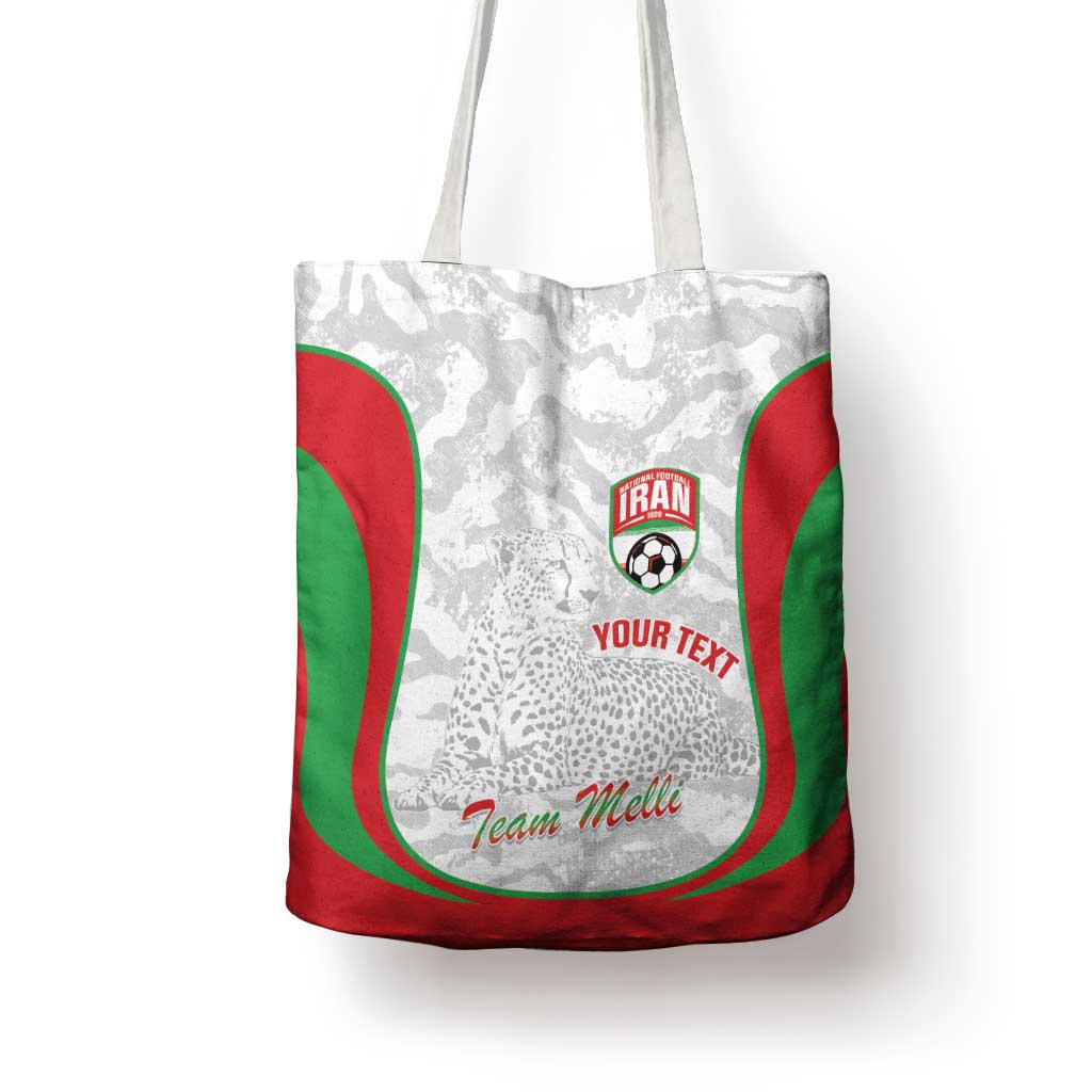Iran Football Custom Tote Bag Come On Team Melli Cheetah - Wonder Print Shop