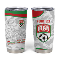 Iran Football Custom Tumbler Cup Come On Team Melli Cheetah - Wonder Print Shop