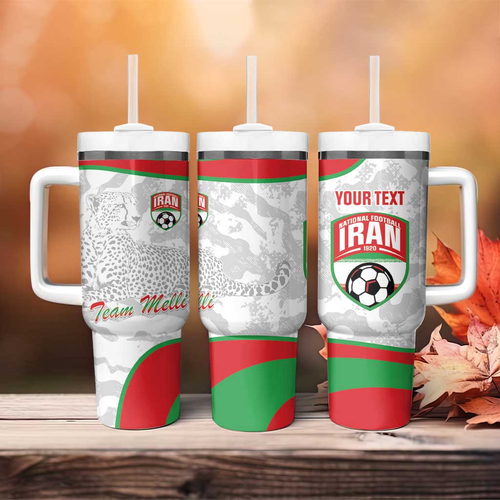 Iran Football Custom Tumbler With Handle Come On Team Melli Cheetah - Wonder Print Shop