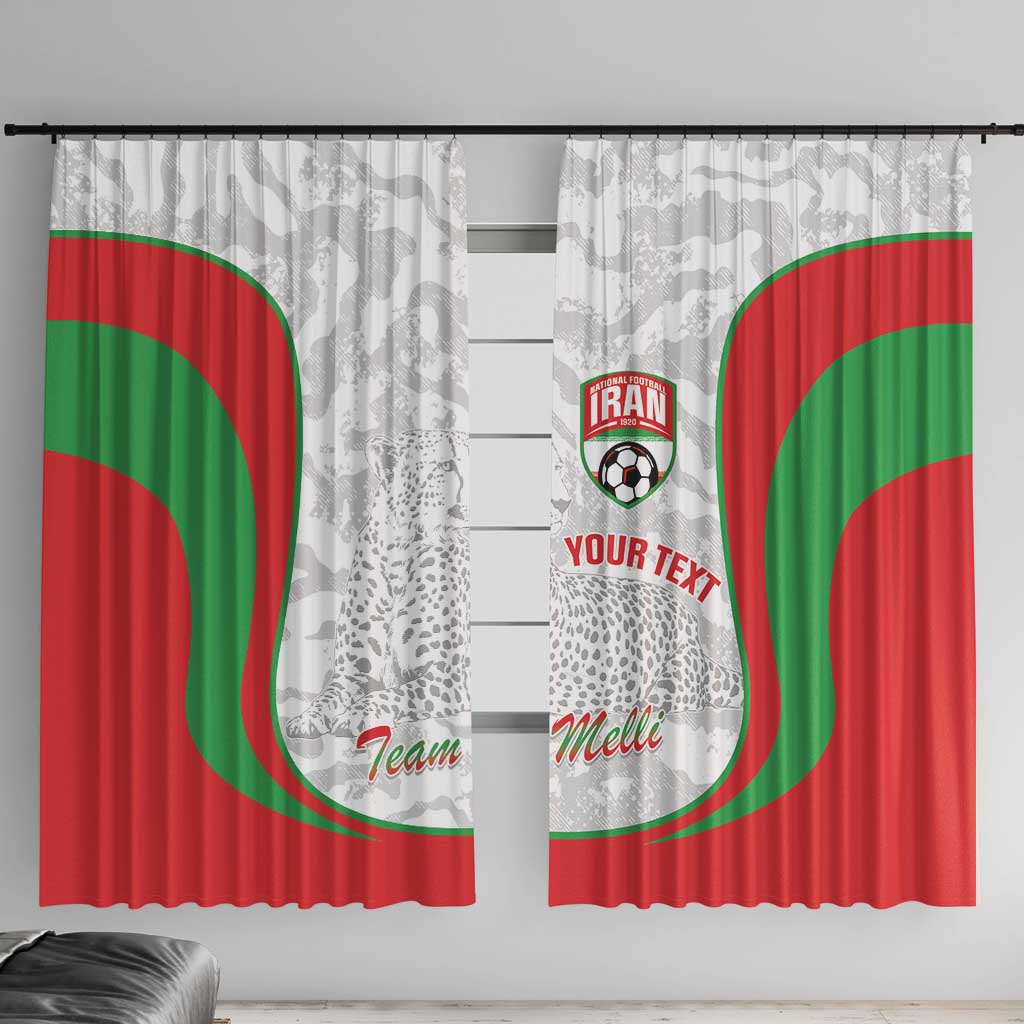Iran Football Custom Window Curtain Come On Team Melli Cheetah - Wonder Print Shop