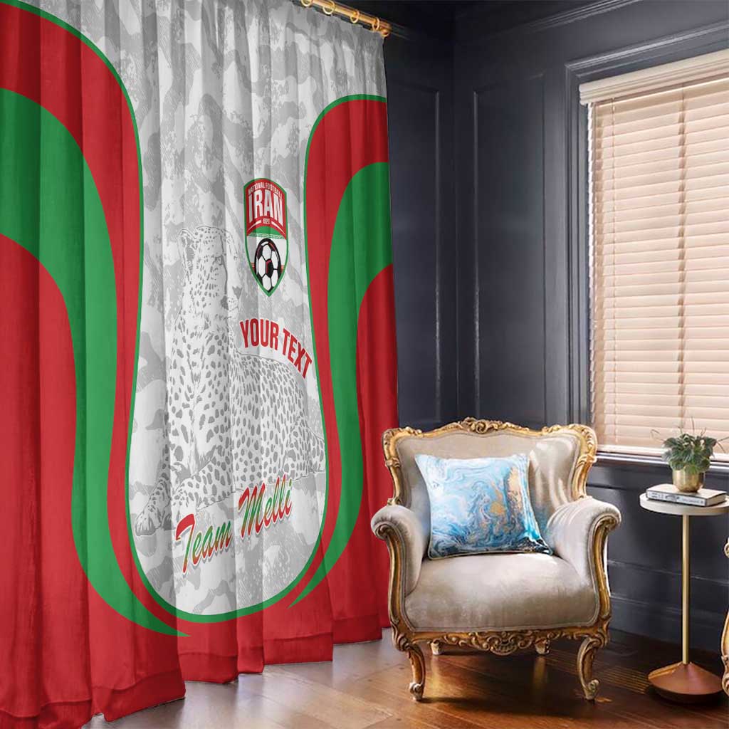 Iran Football Custom Window Curtain Come On Team Melli Cheetah - Wonder Print Shop