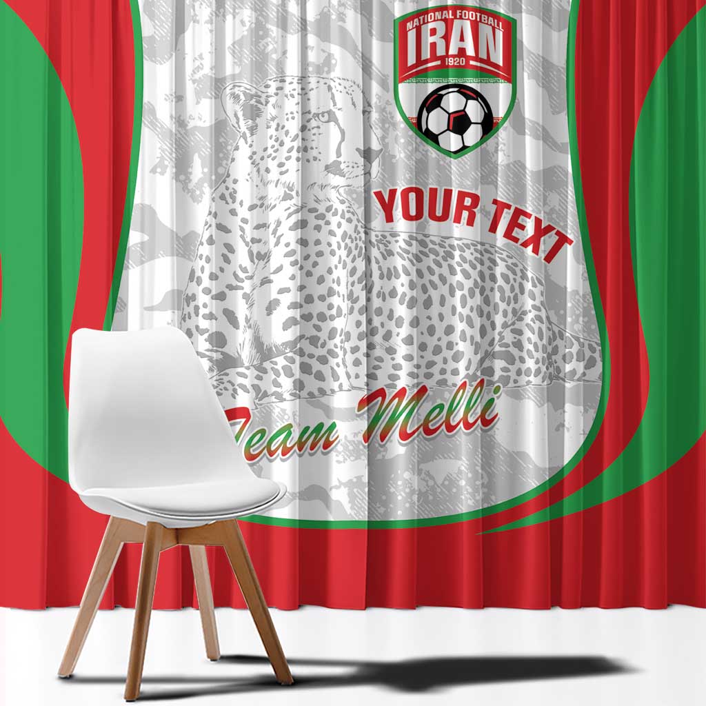 Iran Football Custom Window Curtain Come On Team Melli Cheetah - Wonder Print Shop