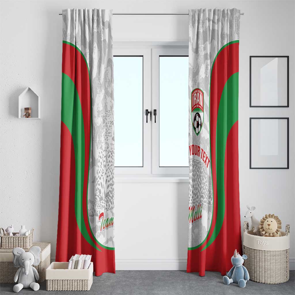 Iran Football Custom Window Curtain Come On Team Melli Cheetah - Wonder Print Shop