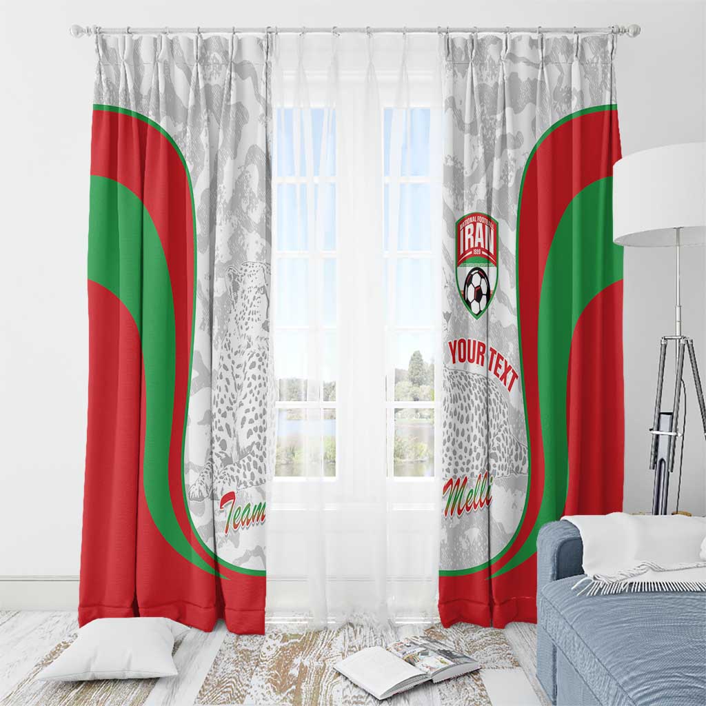 Iran Football Custom Window Curtain Come On Team Melli Cheetah - Wonder Print Shop