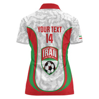 Iran Football Custom Women Polo Shirt Come On Team Melli Cheetah - Wonder Print Shop
