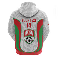Iran Football Custom Zip Hoodie Come On Team Melli Cheetah - Wonder Print Shop
