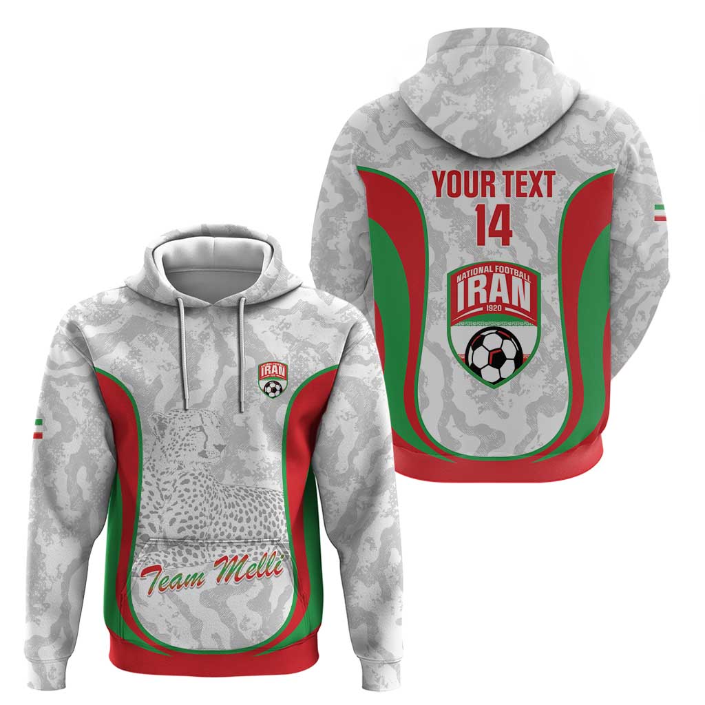 Iran Football Custom Zip Hoodie Come On Team Melli Cheetah - Wonder Print Shop