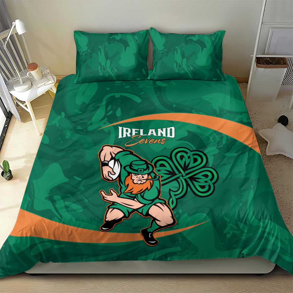 Ireland Rugby Sevens Bedding Set Go Champions Irish Shamrock - Wonder Print Shop