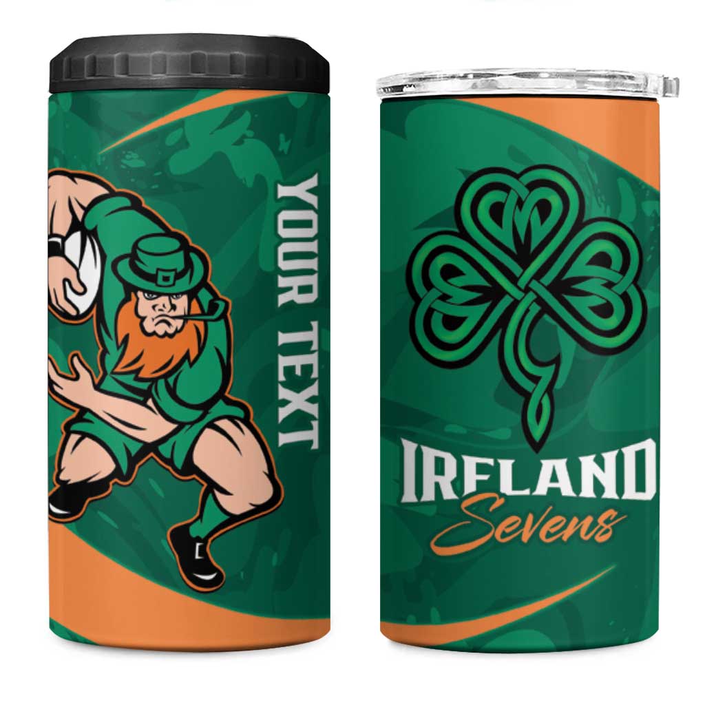 Personalised Ireland Rugby Sevens 4 in 1 Can Cooler Tumbler Go Champions Irish Shamrock - Wonder Print Shop