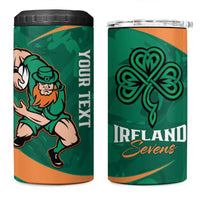 Personalised Ireland Rugby Sevens 4 in 1 Can Cooler Tumbler Go Champions Irish Shamrock - Wonder Print Shop