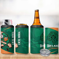 Personalised Ireland Rugby Sevens 4 in 1 Can Cooler Tumbler Go Champions Irish Shamrock - Wonder Print Shop