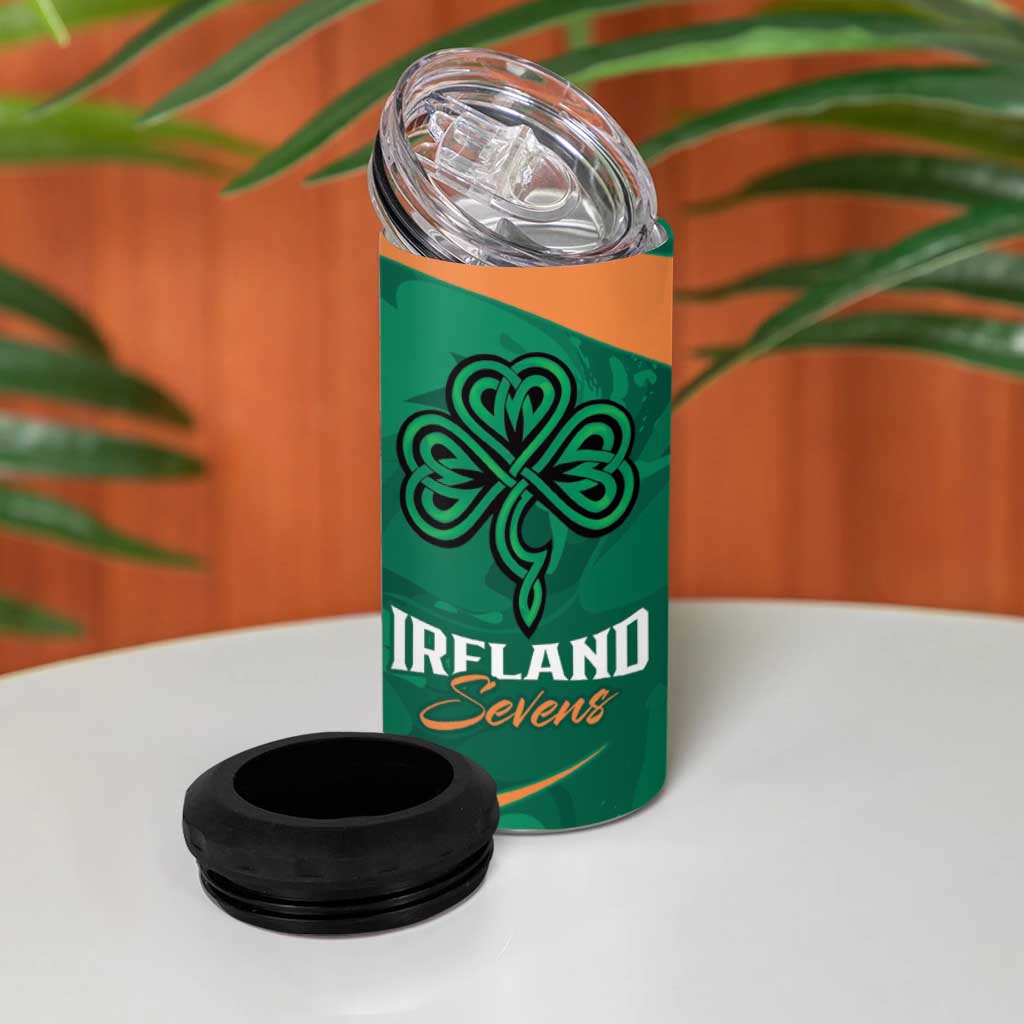 Personalised Ireland Rugby Sevens 4 in 1 Can Cooler Tumbler Go Champions Irish Shamrock - Wonder Print Shop