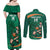 Custom Ireland Rugby Sevens Couples Matching Off Shoulder Maxi Dress and Long Sleeve Button Shirt Go Champions Irish Shamrock - Wonder Print Shop