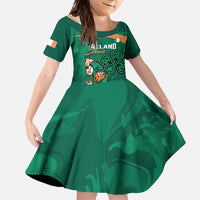 Custom Ireland Rugby Sevens Family Matching Long Sleeve Bodycon Dress and Hawaiian Shirt Go Champions Irish Shamrock - Wonder Print Shop