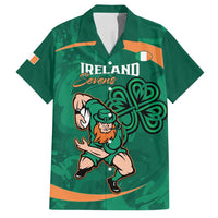 Custom Ireland Rugby Sevens Family Matching Long Sleeve Bodycon Dress and Hawaiian Shirt Go Champions Irish Shamrock - Wonder Print Shop
