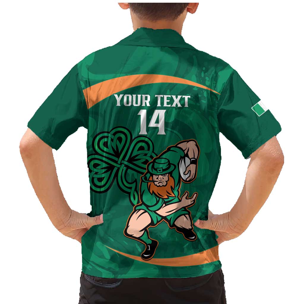Custom Ireland Rugby Sevens Family Matching Mermaid Dress and Hawaiian Shirt Go Champions Irish Shamrock - Wonder Print Shop