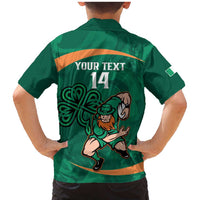 Custom Ireland Rugby Sevens Family Matching Mermaid Dress and Hawaiian Shirt Go Champions Irish Shamrock - Wonder Print Shop