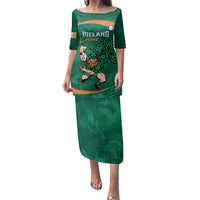 Custom Ireland Rugby Sevens Family Matching Puletasi and Hawaiian Shirt Go Champions Irish Shamrock - Wonder Print Shop