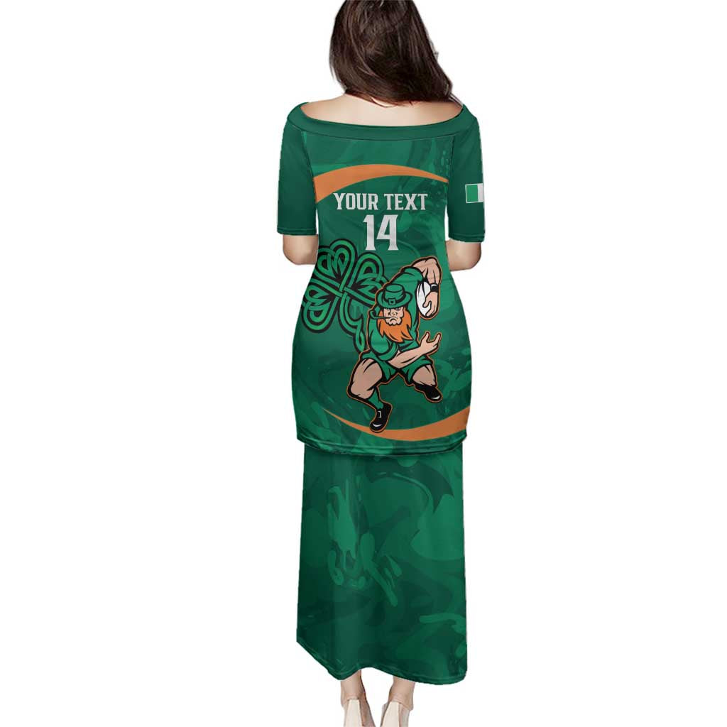 Custom Ireland Rugby Sevens Family Matching Puletasi and Hawaiian Shirt Go Champions Irish Shamrock - Wonder Print Shop