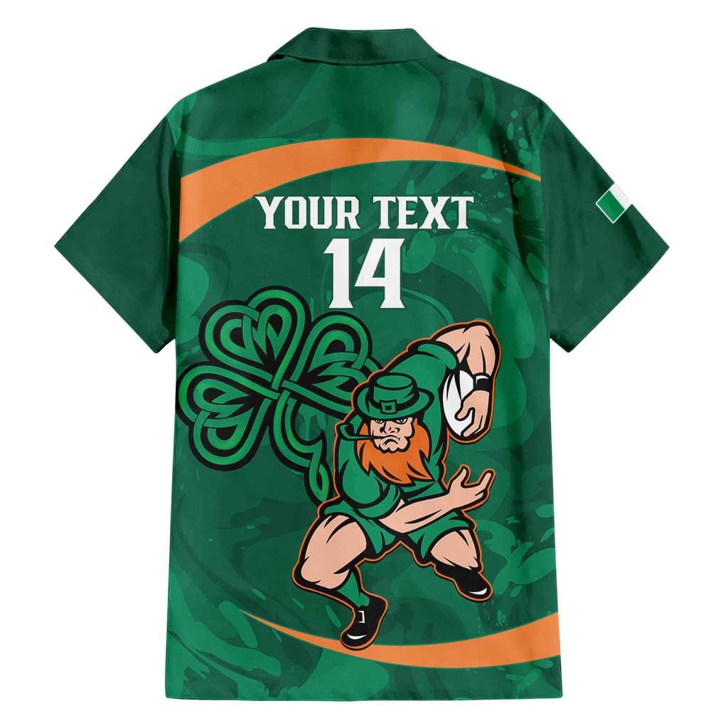 Custom Ireland Rugby Sevens Family Matching Short Sleeve Bodycon Dress and Hawaiian Shirt Go Champions Irish Shamrock - Wonder Print Shop
