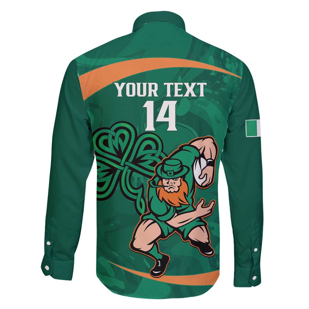 Custom Ireland Rugby Sevens Family Matching Short Sleeve Bodycon Dress and Hawaiian Shirt Go Champions Irish Shamrock - Wonder Print Shop