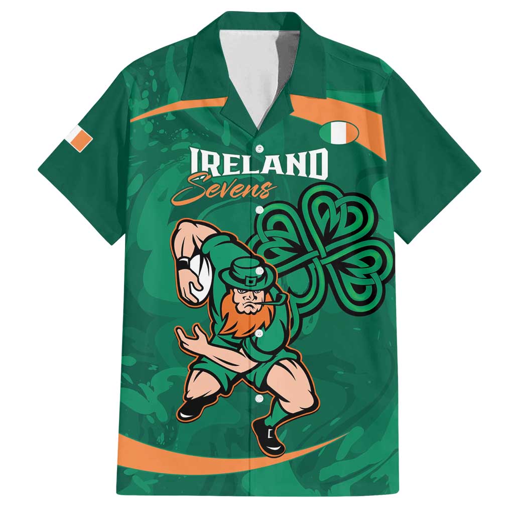 Custom Ireland Rugby Sevens Family Matching Tank Maxi Dress and Hawaiian Shirt Go Champions Irish Shamrock - Wonder Print Shop
