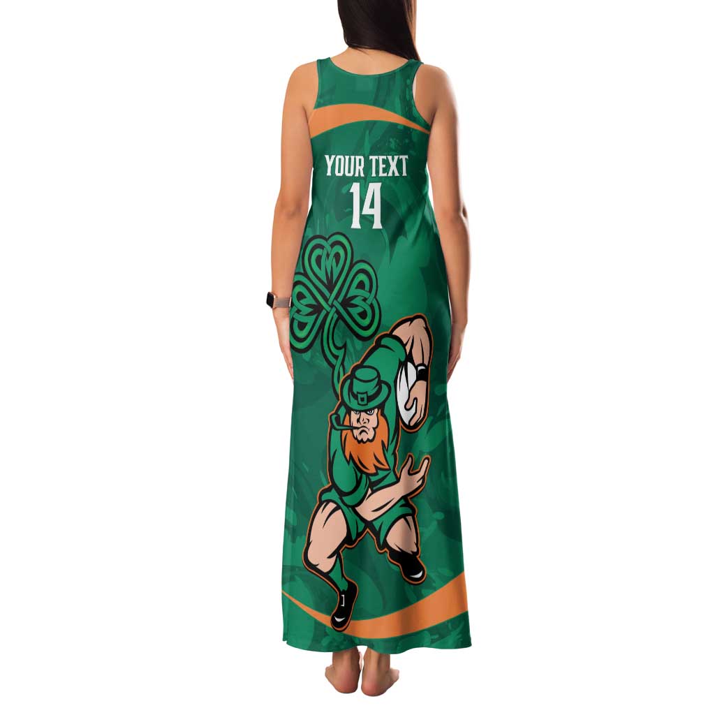 Custom Ireland Rugby Sevens Family Matching Tank Maxi Dress and Hawaiian Shirt Go Champions Irish Shamrock - Wonder Print Shop