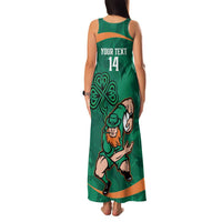 Custom Ireland Rugby Sevens Family Matching Tank Maxi Dress and Hawaiian Shirt Go Champions Irish Shamrock - Wonder Print Shop