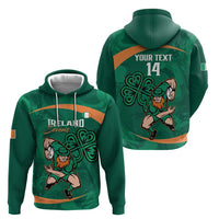 Custom Ireland Rugby Sevens Hoodie Go Champions Irish Shamrock - Wonder Print Shop