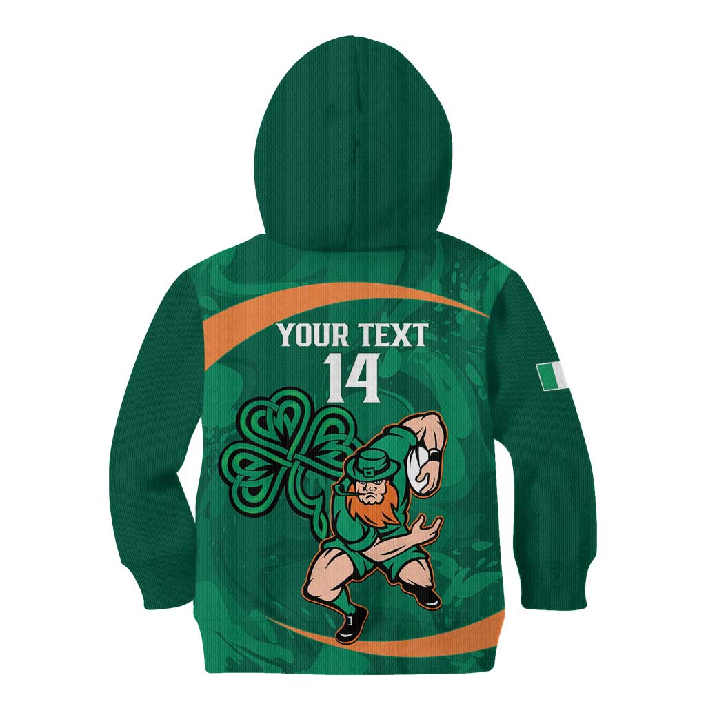 Custom Ireland Rugby Sevens Kid Hoodie Go Champions Irish Shamrock - Wonder Print Shop