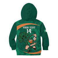 Custom Ireland Rugby Sevens Kid Hoodie Go Champions Irish Shamrock - Wonder Print Shop